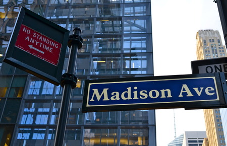 Madison Avenue sign, NYC, USAのeditorial素材