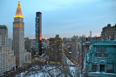 Manhattan midtown view with skyscrapers, New York City, USA.