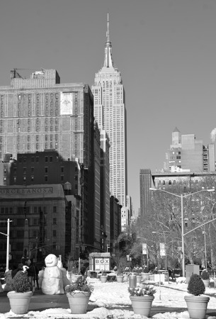 New York City Manhattan midtown view with Empire State Building, New York City, USA.のeditorial素材