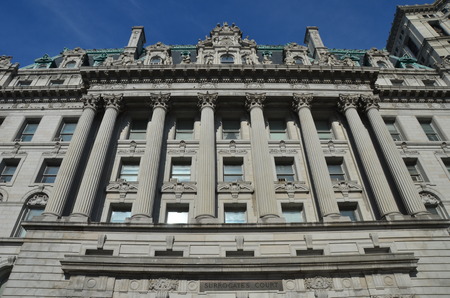 Surrogates Courthouse, also known as the Hall of Records in Lower Manhattan, New York City, USAのeditorial素材