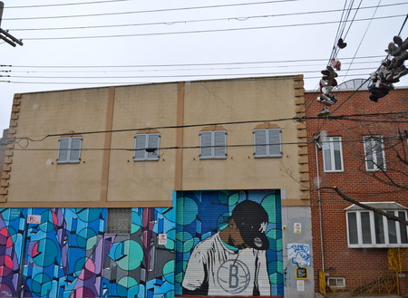 Mural art at East Williamsburg in Brooklyn, NYC.