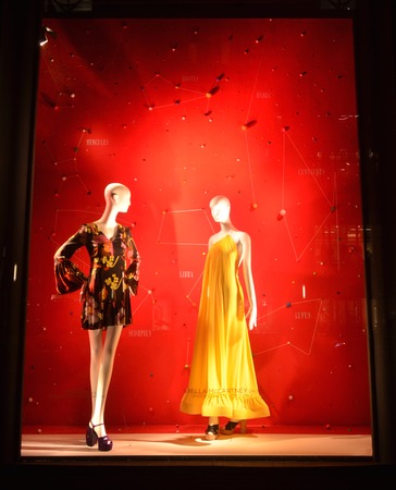 Window display at Bergdorf Goodman in NYC on January 18, 2016.