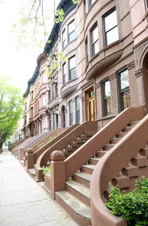 Harlem street view, New York City, USAのeditorial素材