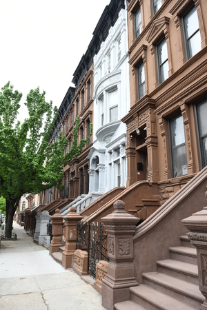 Harlem street view, New York City, USAのeditorial素材