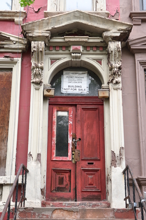 Harlem street view, New York City, USAのeditorial素材