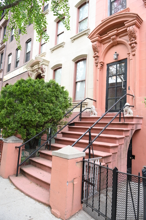 Harlem street view, New York City, USAのeditorial素材