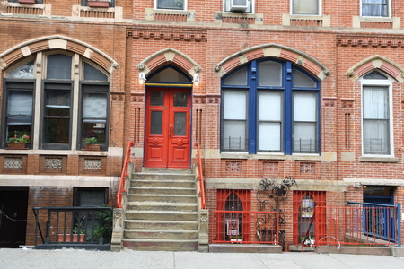 Harlem street view, New York City, USAのeditorial素材