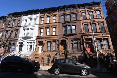 Harlem street view, New York City, USA