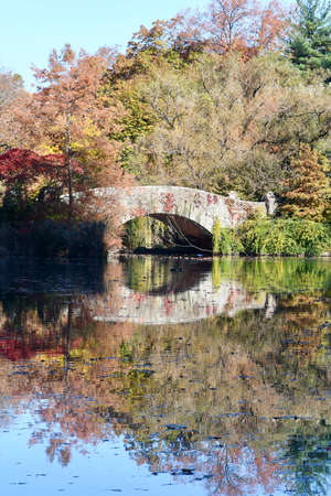 Central Park in the autumn, Manhattan, New York, USA.の写真素材