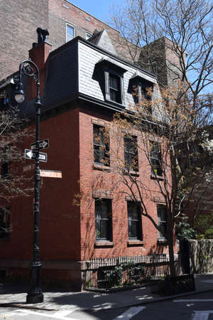 Old historic buildings in Manhattan, New York City, USA.