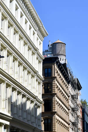 Old historic buildings in Manhattan, New York City, USA.
