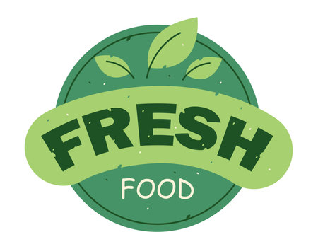 Vegetarian label. Organic Fresh food icon. Healthy eating conceptのイラスト素材