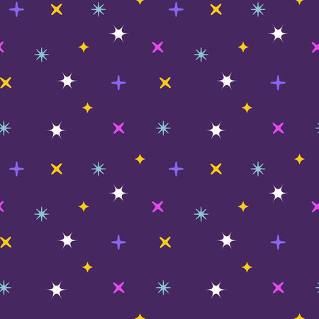 Seamless patterns with stars. Vector space illustrationのイラスト素材