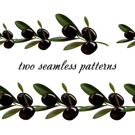 Seamless pattern from olives.のイラスト素材