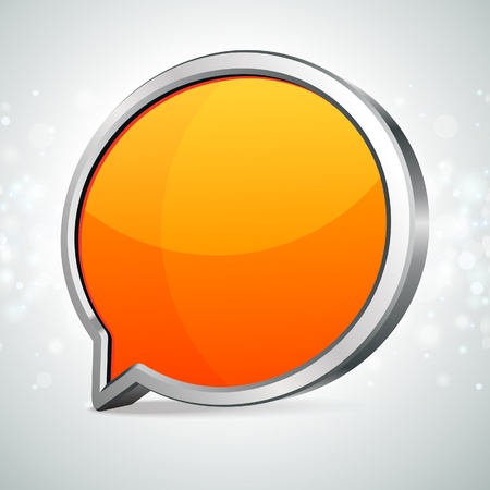3d abstract glossy speech bubblewith place for text vector background eps 10のイラスト素材