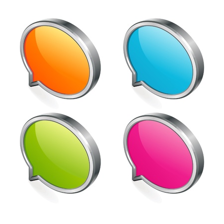 d abstract speech bubble vector design elements eps 10のイラスト素材