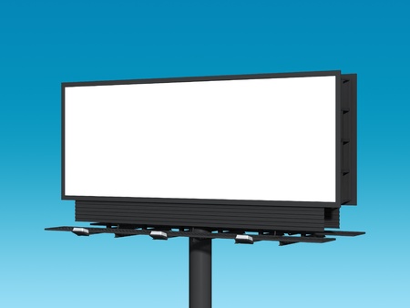 Empty billboard with skyの写真素材