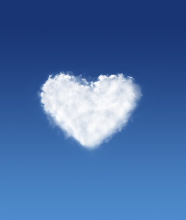 Heart from cloudsの写真素材