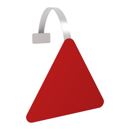 Wobbler red triangleの写真素材