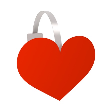 Wobbler red heartの写真素材