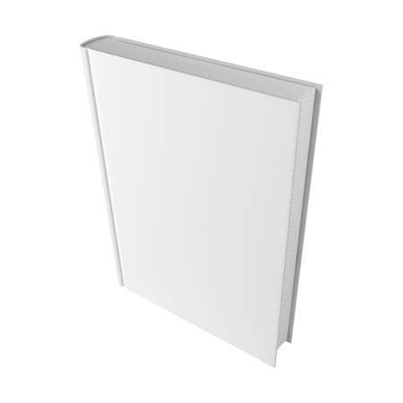 White blank book isolated on whiteの写真素材