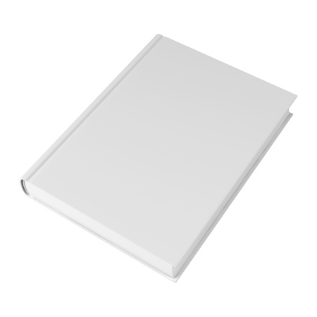 White blank book isolated on whiteの写真素材