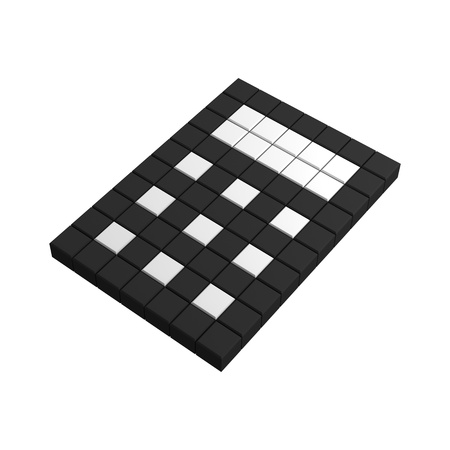 3d calculator pixel iconの写真素材