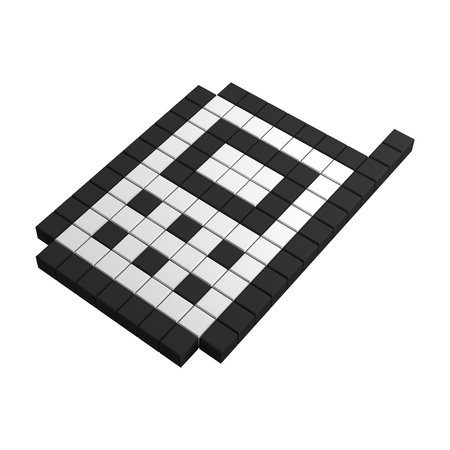 3d phone tube pixel iconの写真素材