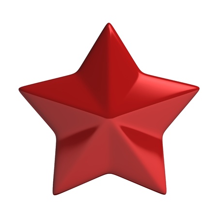 Red glossy starの写真素材