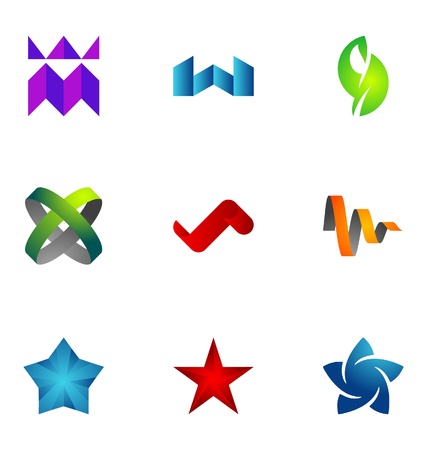 Logo design elements set 49のイラスト素材