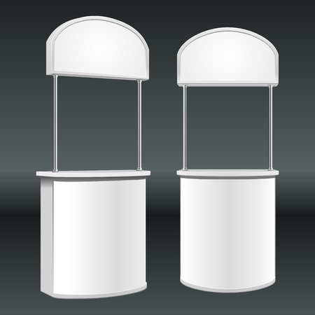 Promotion counter table. Vector illustration Eps 10.のイラスト素材