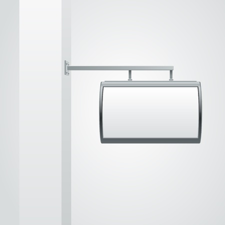 Vector city light billboard on column with empty space for your message or illustration.のイラスト素材