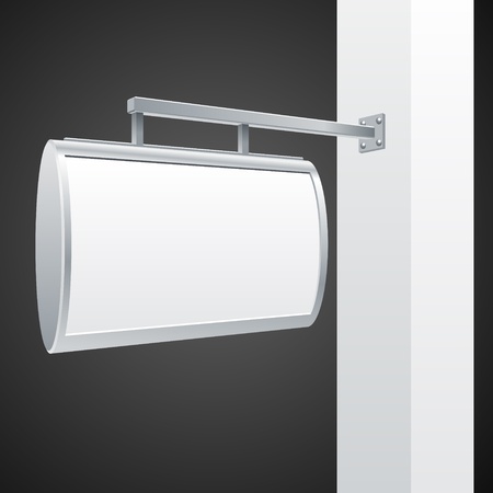 Vector city light billboard on column with empty space for your message or illustration.  のイラスト素材