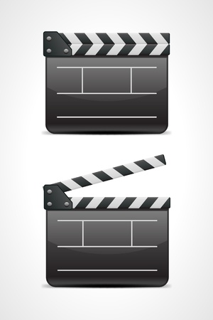 Film clap board cinema vector illustration. Eps 10.のイラスト素材