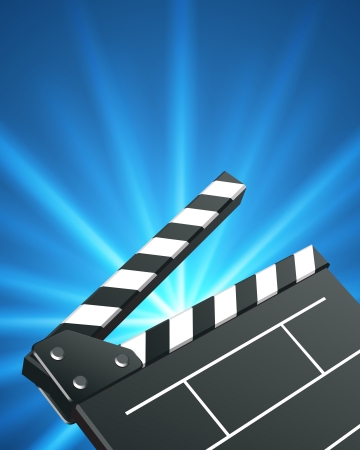 Film clap board cinema vector background. Eps 10.のイラスト素材
