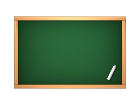 Blackboard in the classroom isolated on whiteの写真素材