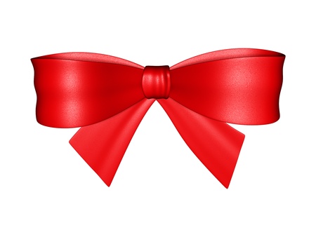 Red gift bowの写真素材