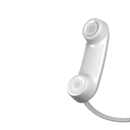 telephone tube isolated on white backgroundの写真素材