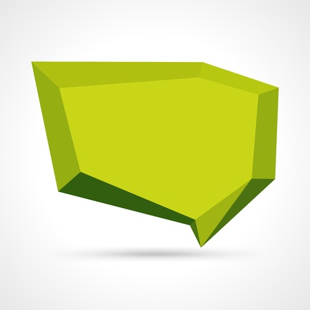 Abstract origami speech bubble vector backgroundのイラスト素材