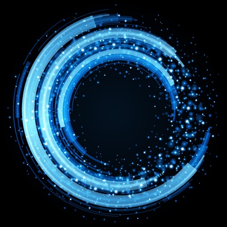 Abstract retro technology circles vector backgroundのイラスト素材