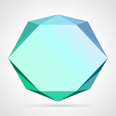 Abstract 3d origami polygonal speech bubble vector backgroundのイラスト素材