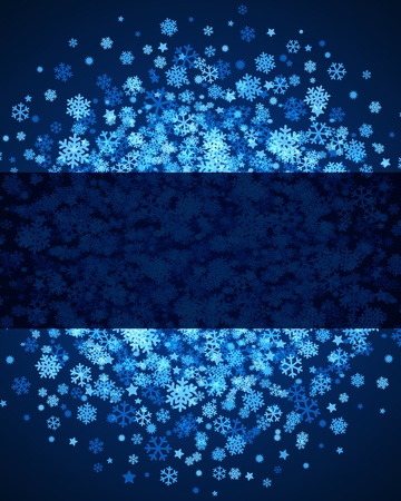 Blue abstract christmas background with snowflakesのイラスト素材