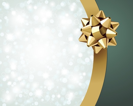 Card with gold bow vector backgroundのイラスト素材