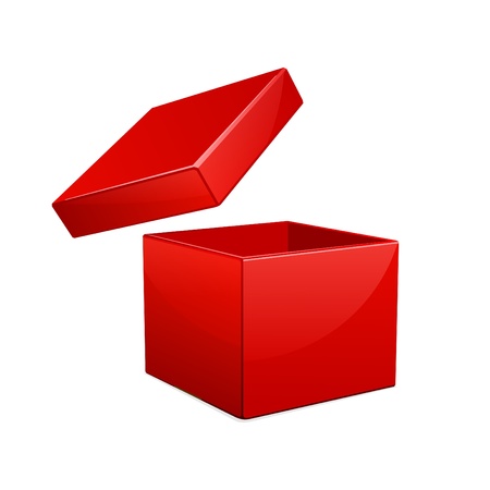 Open red gift box vector illustrationのイラスト素材
