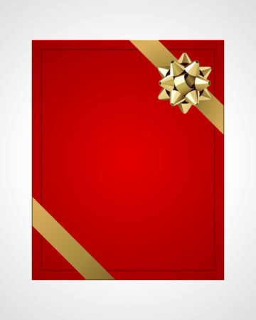 Greeting card with gold bow vector backgroundのイラスト素材
