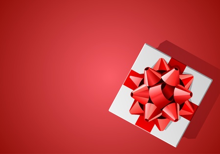 Red vector background with gift top viewのイラスト素材