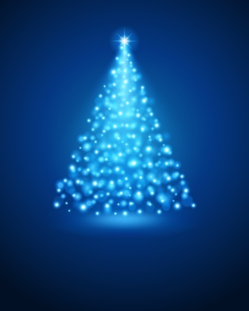 Christmas tree from light のイラスト素材