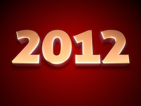 3d Happy New Year 2012 message