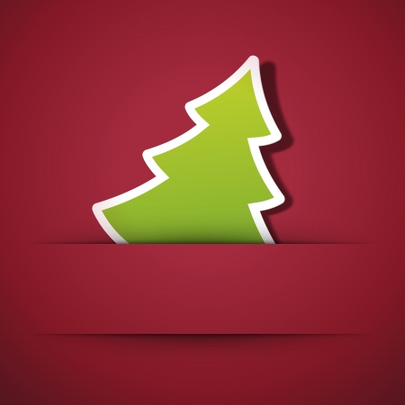 Christmas tree applique backgroundのイラスト素材