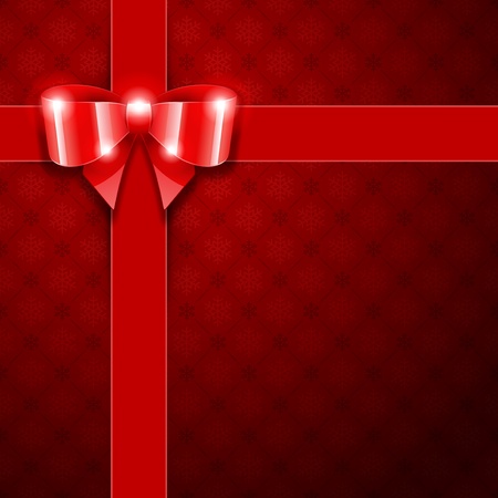 Christmas background snowflakes pattern and bowのイラスト素材